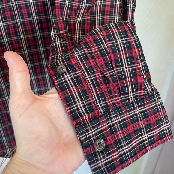 Ralph Lauren Blue Label Men’s L Button Down Classic Plaid Long Sleeve with Horse - Picture 7 of 7